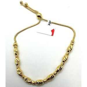 Mia Fiore Adjustable Bracelet 14K Gold‎ Plated Sterling Silver Italy MIB NWT